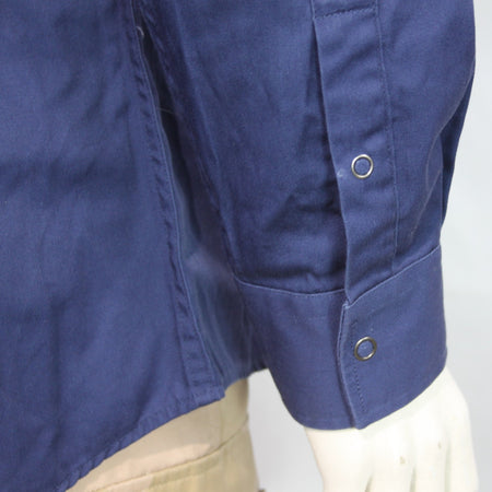 Dutch/Belgian Army Navy Blue Work Shirt Genuine Surplus 41-42cm collar (4219)