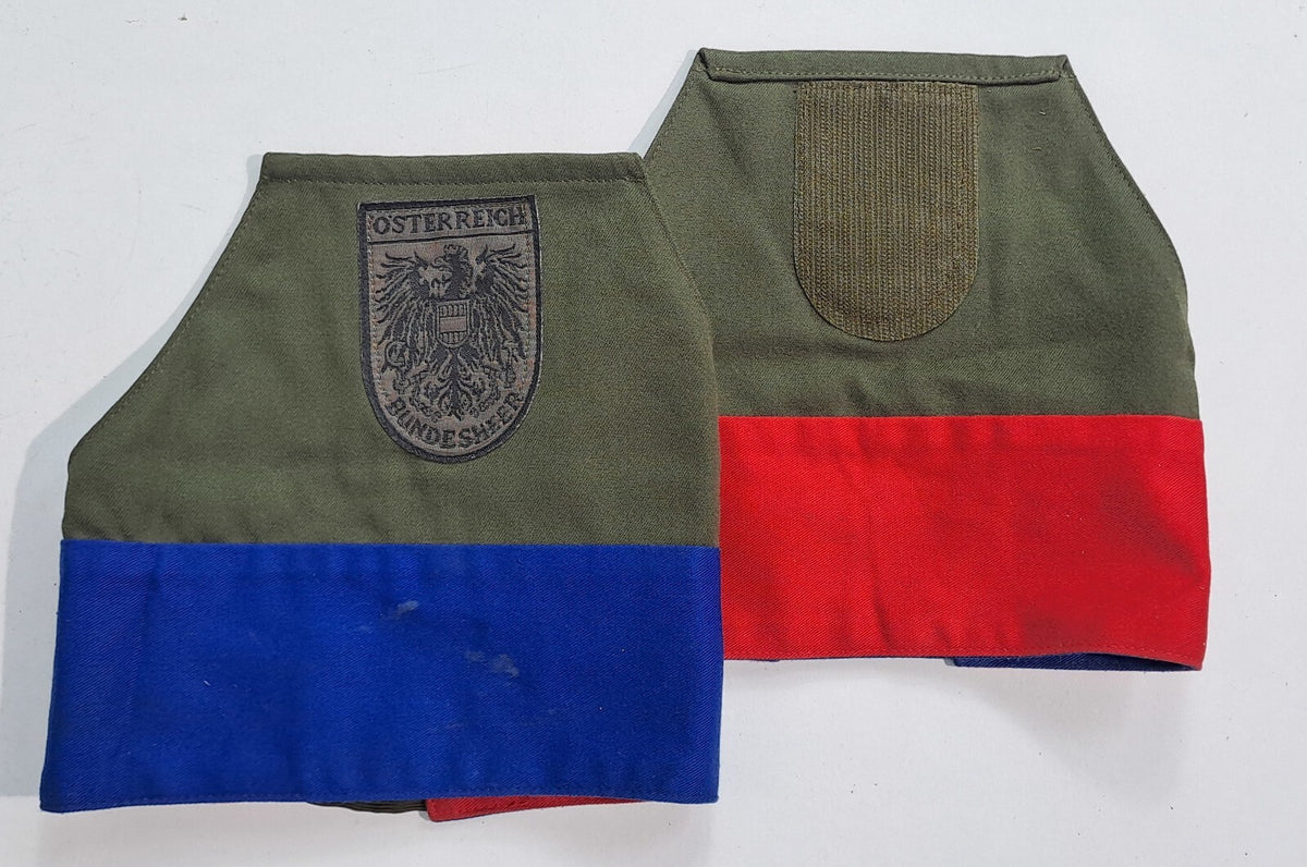 Genuine Surplus Austrian Army reversible Brassard Olive SINGLE hook &Loop (3091)