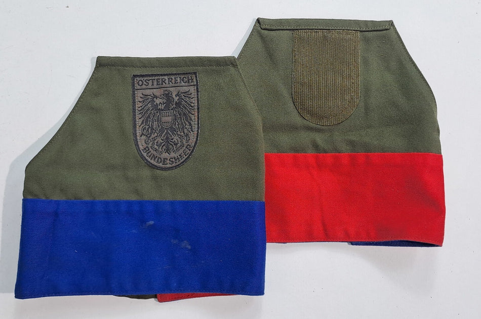 Genuine Surplus Austrian Army reversible Brassard Olive SINGLE hook &Loop (3091)