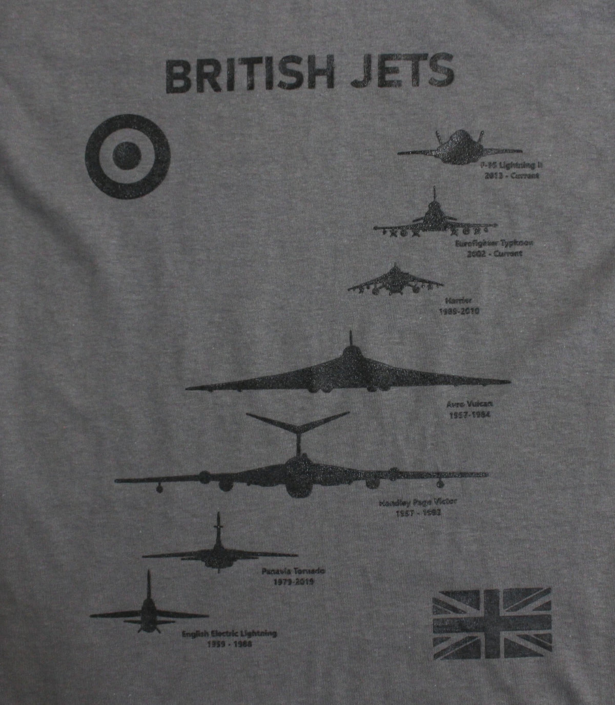 British RAF Jets Exclusive Printed T-Shirt Military Forces Tactical Aviation