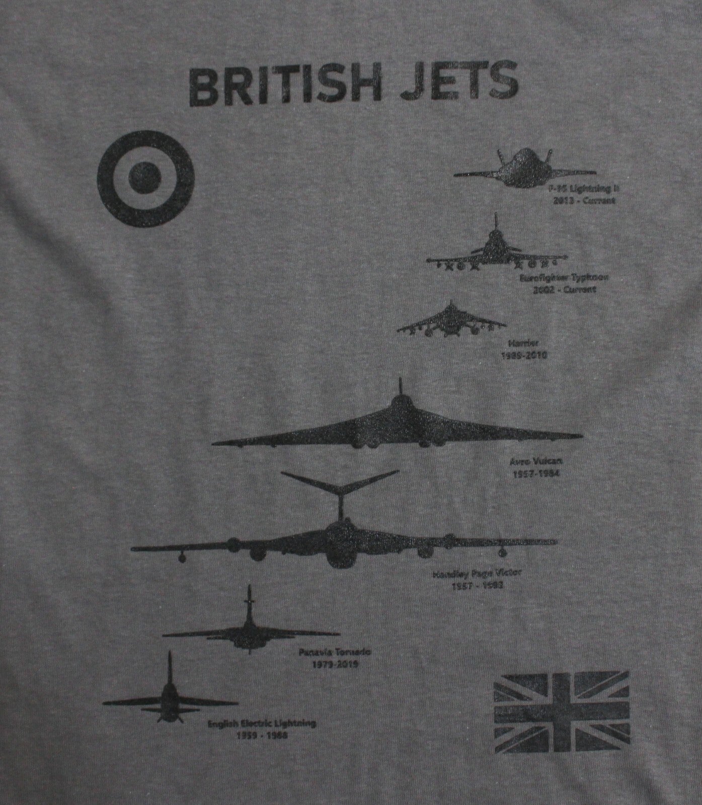 British RAF Jets Exclusive Printed T-Shirt Military Forces Tactical Aviation