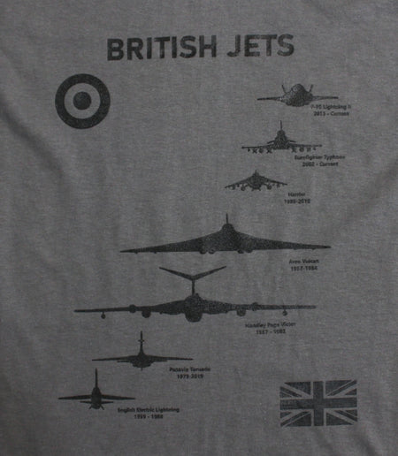 British RAF Jets Exclusive Printed T-Shirt Military Forces Tactical Aviation
