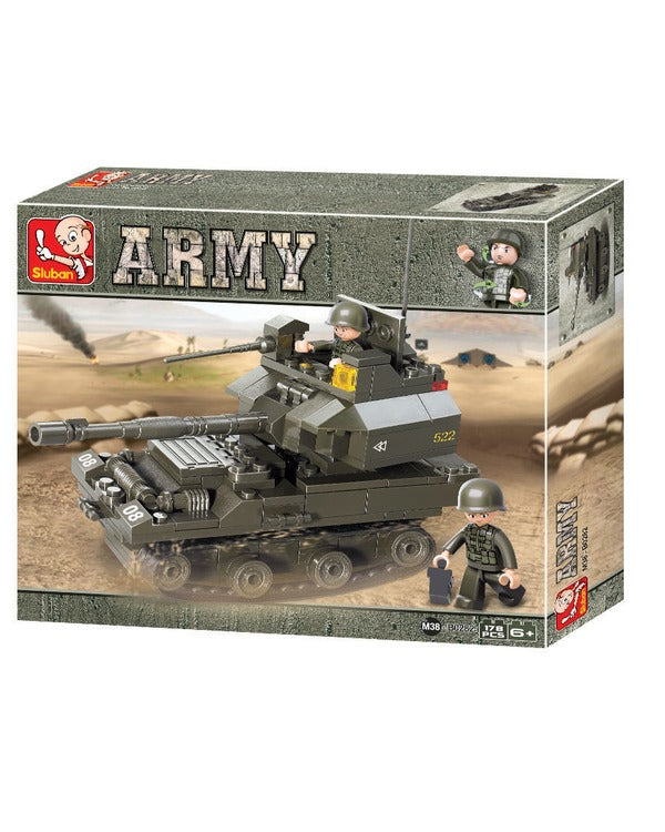 Army Tank Kids Construction Brick Set Sluban 178 pieces Military B0282