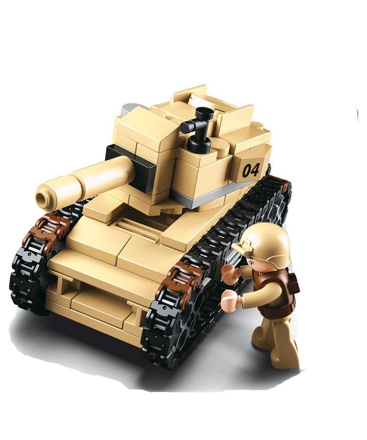 Army Tank Kids Construction Brick Set Sluban 158 pieces Military B0587B