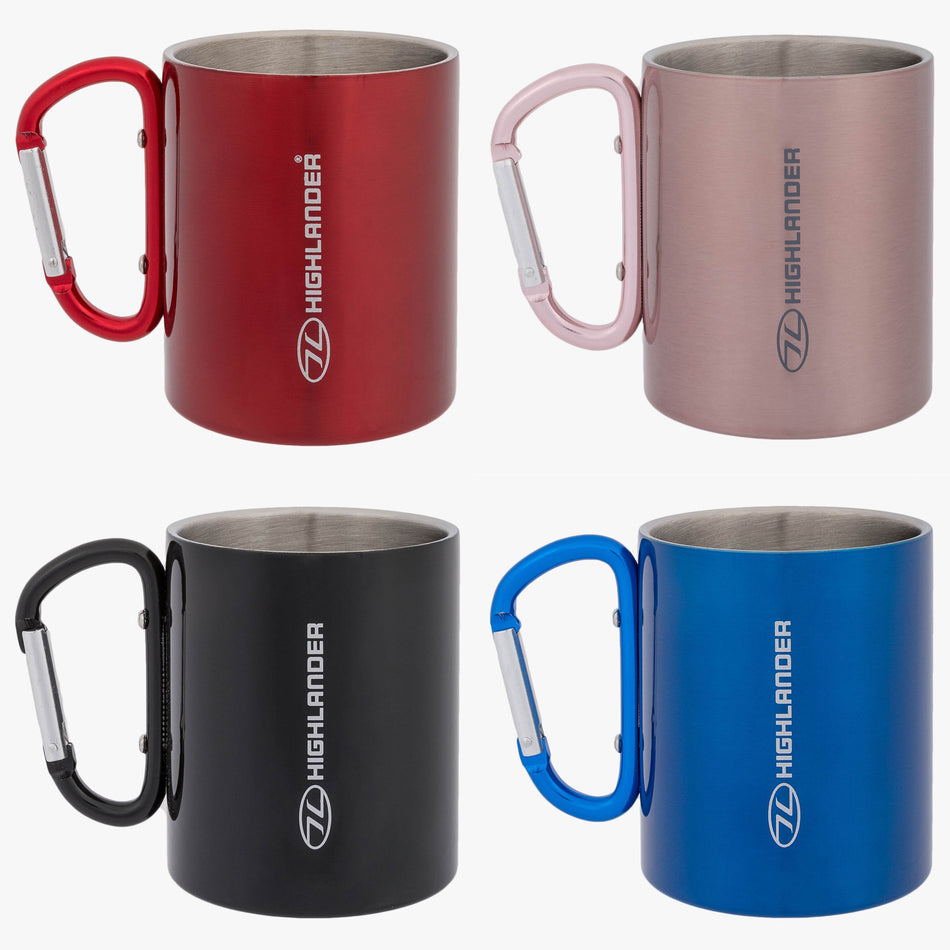 Carabina Cup Mug Clip Camping Steel Thermal Mug 300ml (CP202)