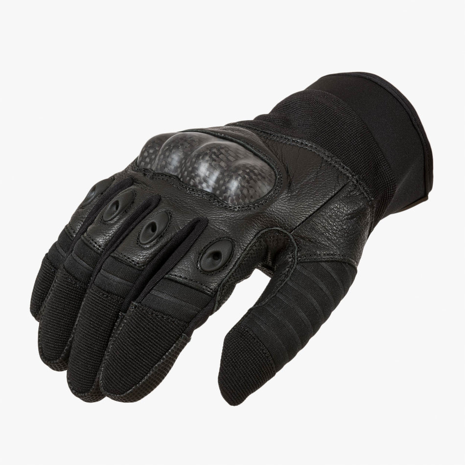 Highlander Combat Gloves with Carbon Kevlar Knuckles Military Black GL083