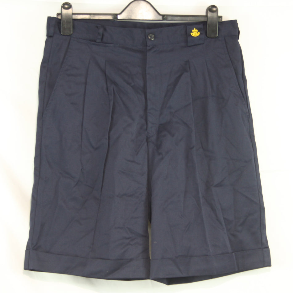 Genuine Surplus Mens Spanish Post Office Shorts Navy Blue Pleat Front 34" (4372)