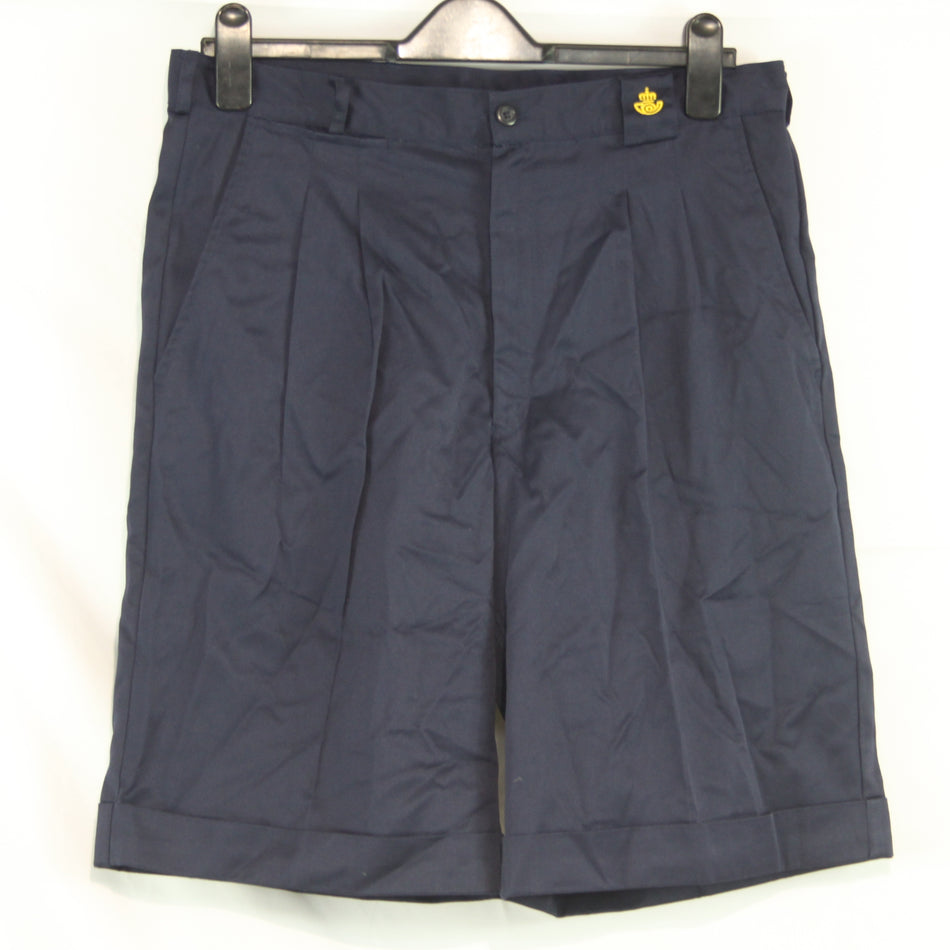 Genuine Surplus Mens Spanish Post Office Shorts Navy Blue Pleat Front 34" (4372)