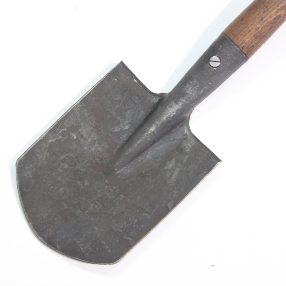 Genuine Surplus Romanian Army Steel Fixed Shovel Wooden Handle Military (4420)