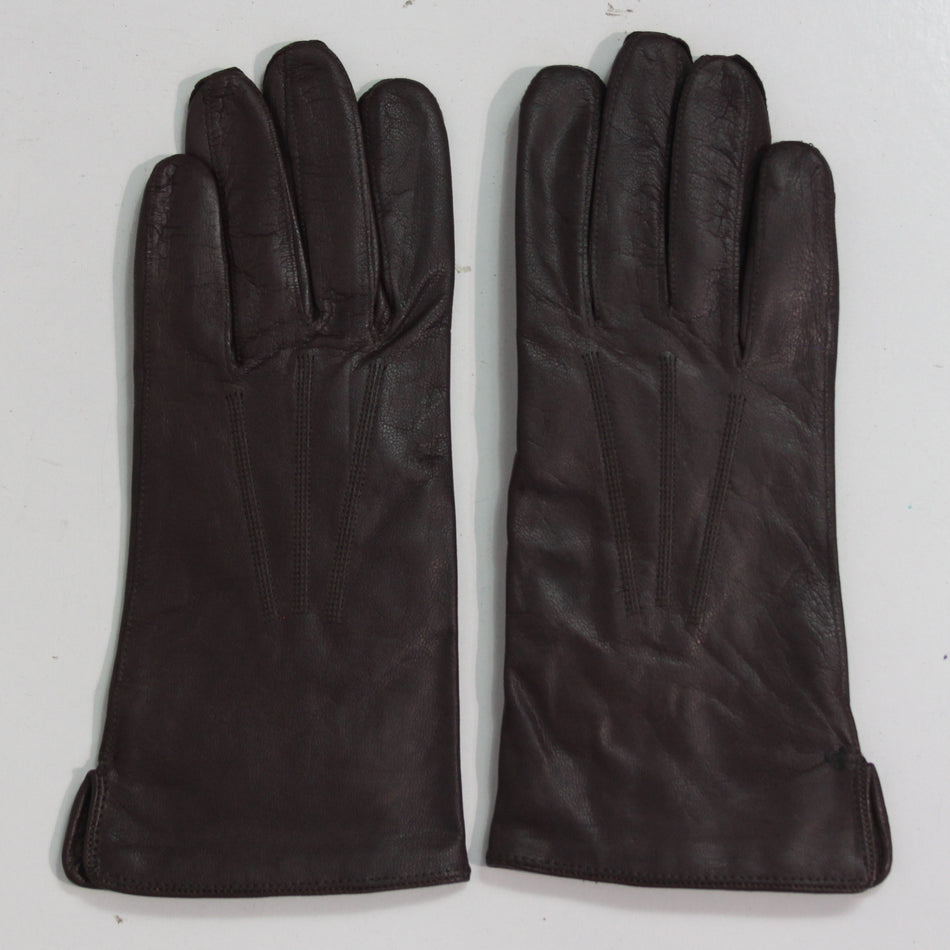 Brown Leather Gloves Austrian Army Dress Gloves Genuine Surplus UK 8.5 (4531)
