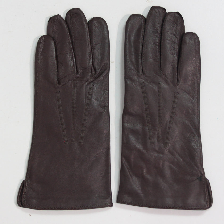 Brown Leather Gloves Austrian Army Dress Gloves Genuine Surplus UK 8.5 (4531)