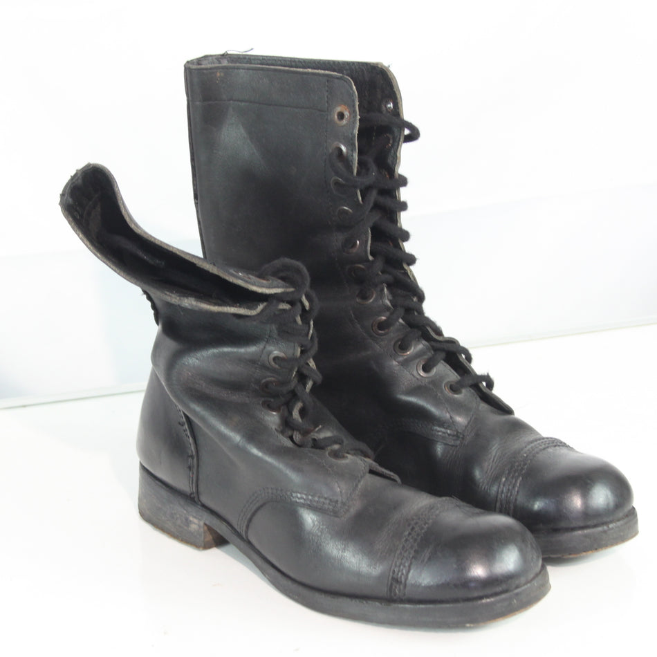 Austrian Army Parade Boots Black Leather MId Calf Lace Up Genuine Surplus (4501)