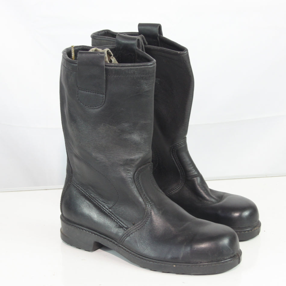 French Army Jack Boots Black Leather Knee High Genuine Surplus EU 41 (4503)