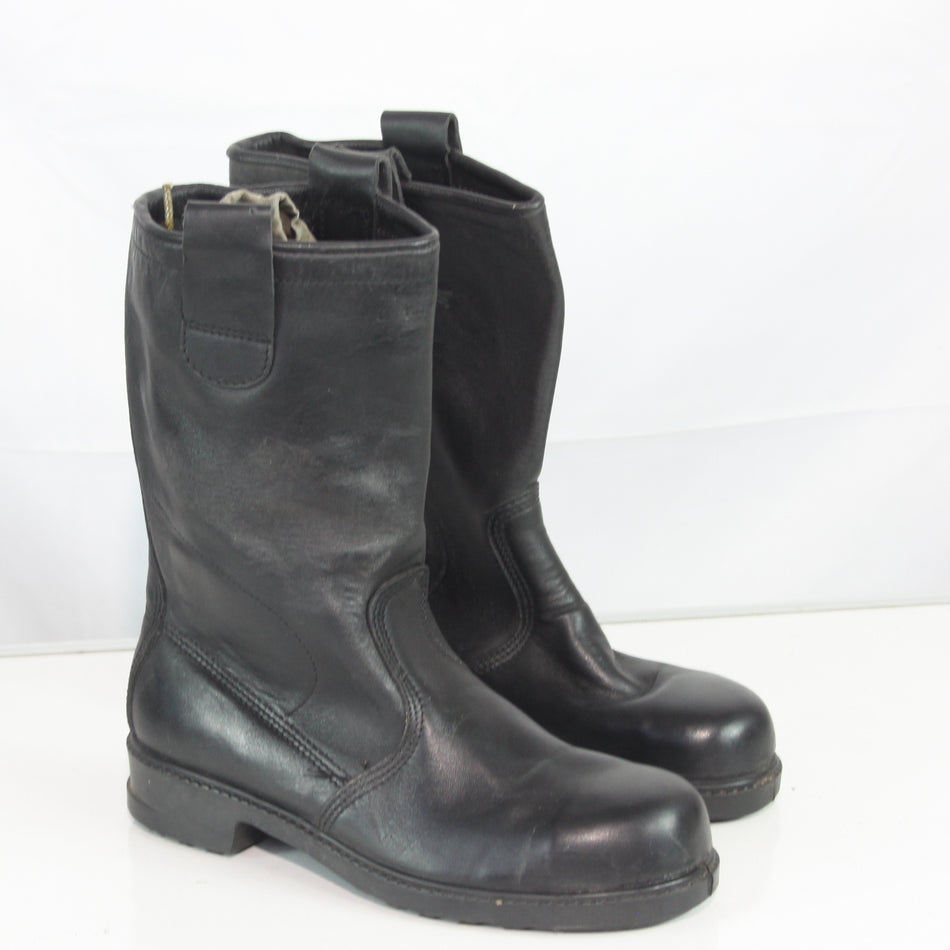 French Army Jack Boots Black Leather Knee High Genuine Surplus EU 41 (4503)