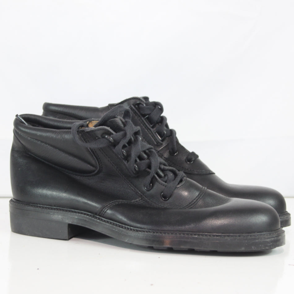Army Work Boots Black Leather Lace Up Genuine Surplus (4507)