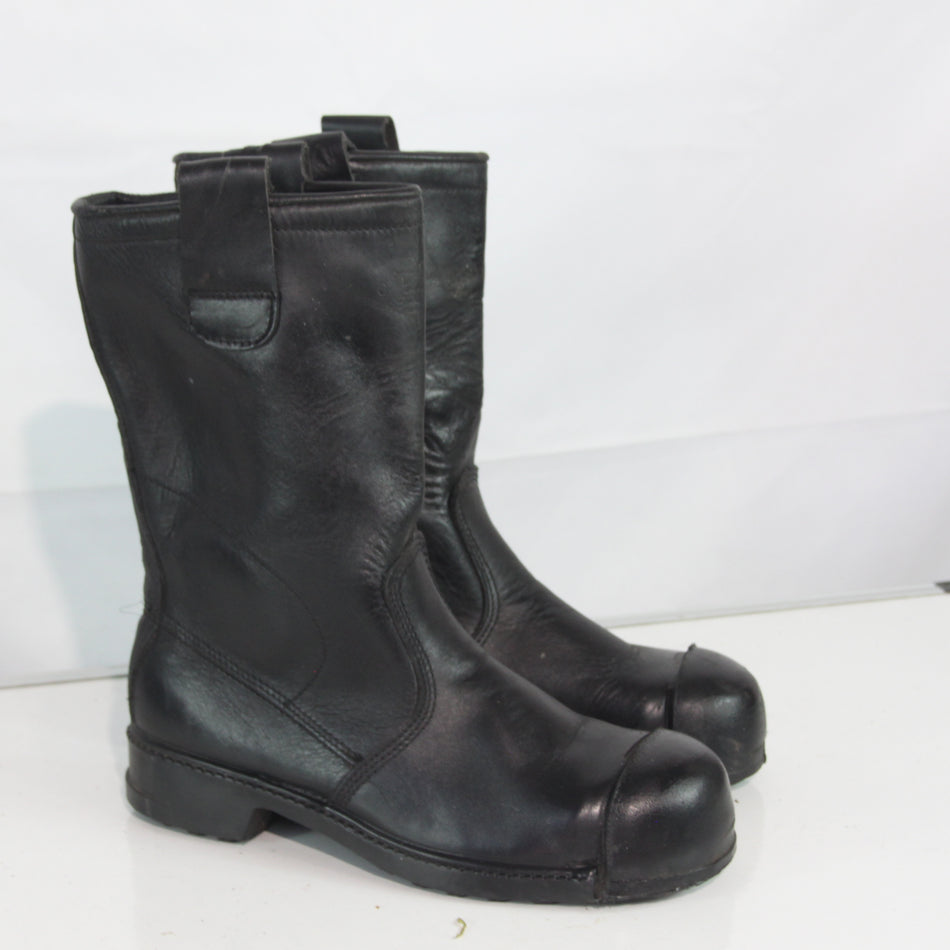 French Army Jack Boots Black Leather Pull on Genuine Surplus EU 41 (4508)