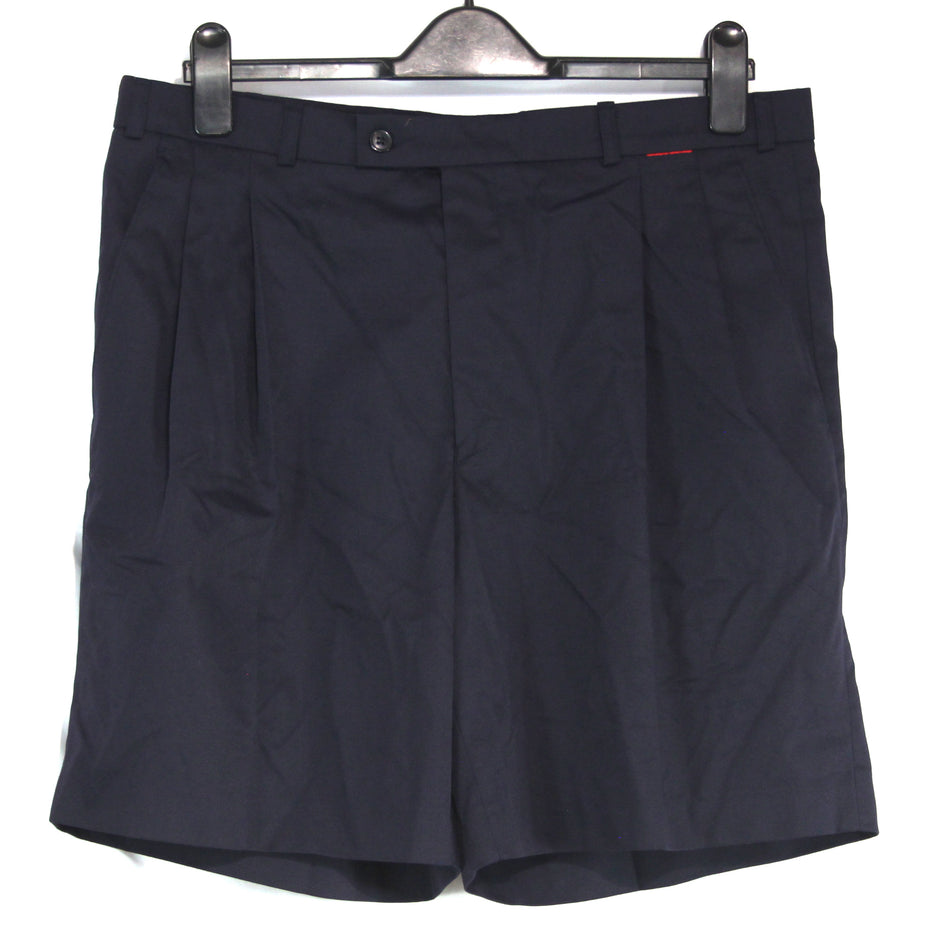 British Courier Shorts Pleat Front Navy Blue Genuine Issue 4522