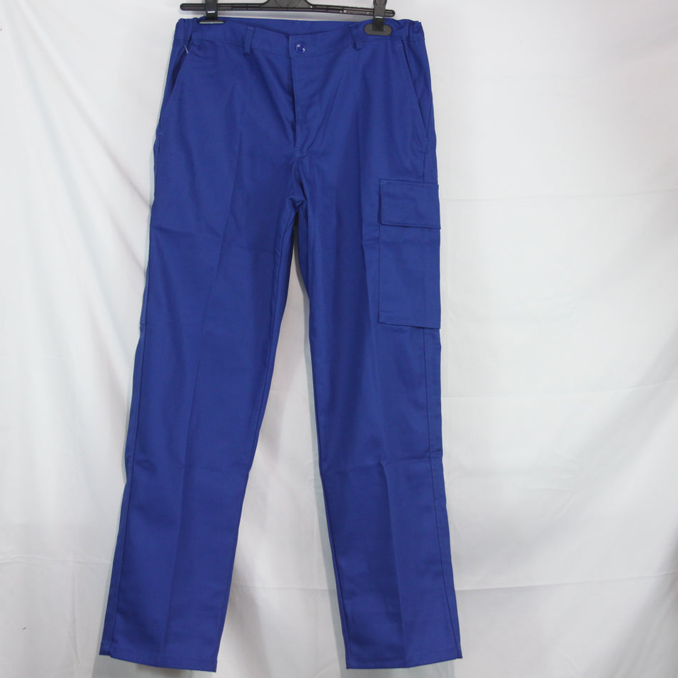 Blue Work Trousers Military French Elasticated Side Waist (4587)