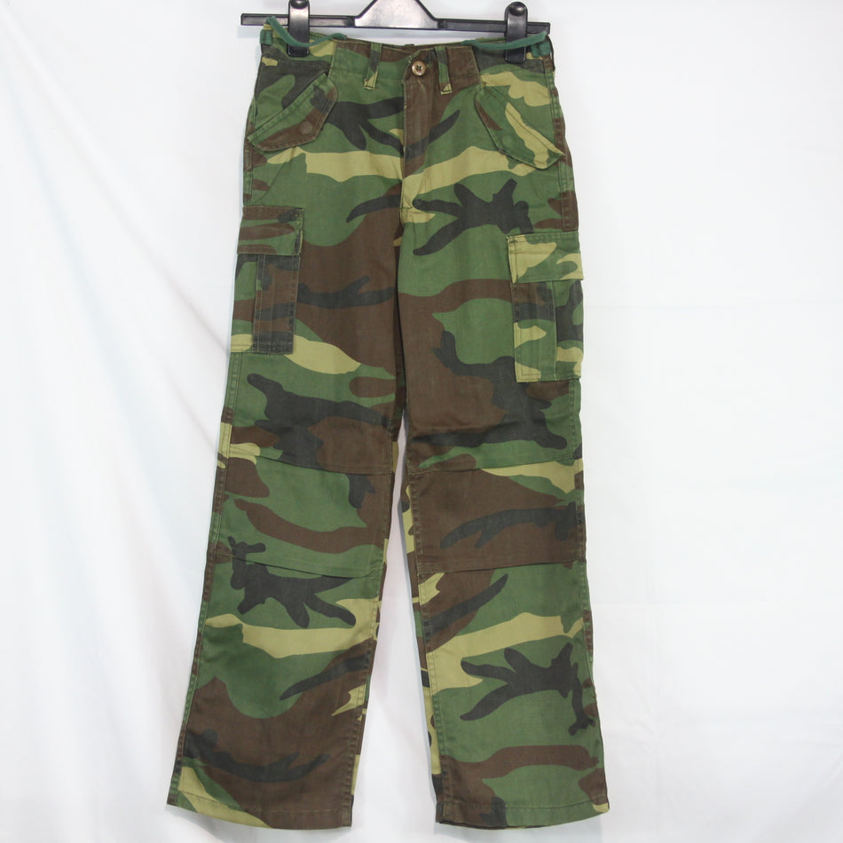 Kids Camo Combat Trousers Woodland M65 Cargos Army Play Polycotton