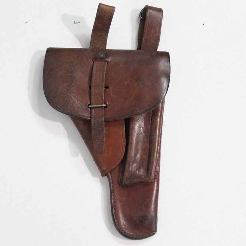 Genuine Surplus Vintage Military Leather Holster Brown Pistol (3469)