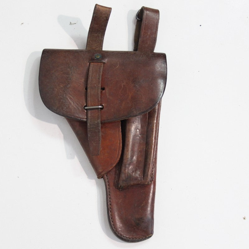Genuine Surplus Vintage Military Leather Holster Brown Pistol (3469)