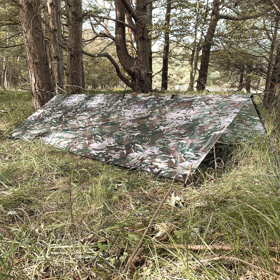 Basha Shelter Tarp Waterproof Highlander 250x170cm Tarpaulin Ripstop