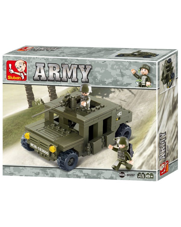Armoured Car Kids Construction Brick Set Sluban 175 pieces Military B0297