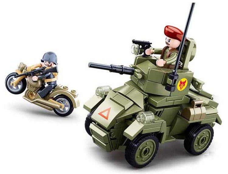 Armoured Vehicle Kids Construction Brick Set Sluban 154 pieces Military B0710