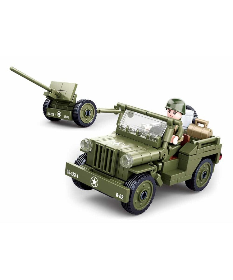 Willys Jeep Kids Construction Brick Set Sluban 143 pieces Military B0853