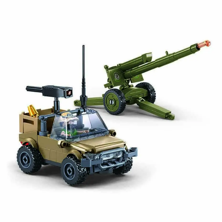 Howitzer Kids Construction Brick Set Sluban 134 pieces Military B1255