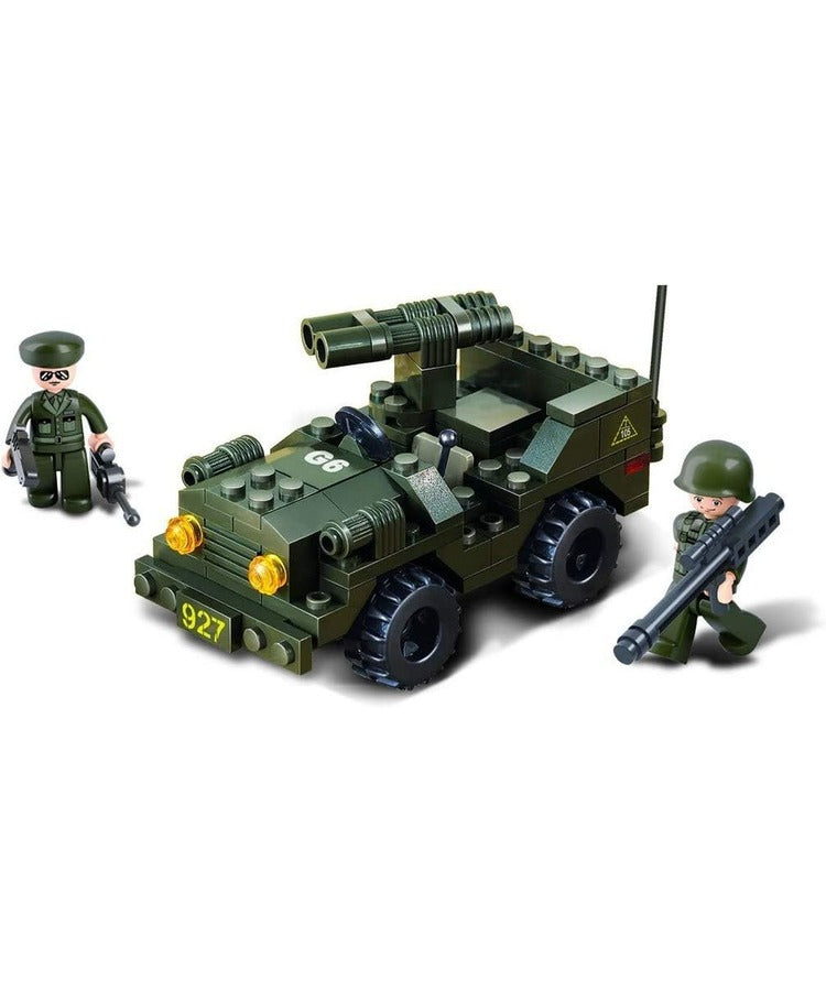 Army Jeep Kids Construction Brick Set Sluban 102 pieces Military B5800