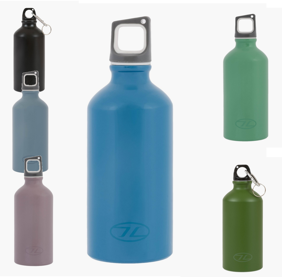 Aluminium 500ml Water Bottle Tough Reliable Drinks Holder Leak Proof Lid CP200