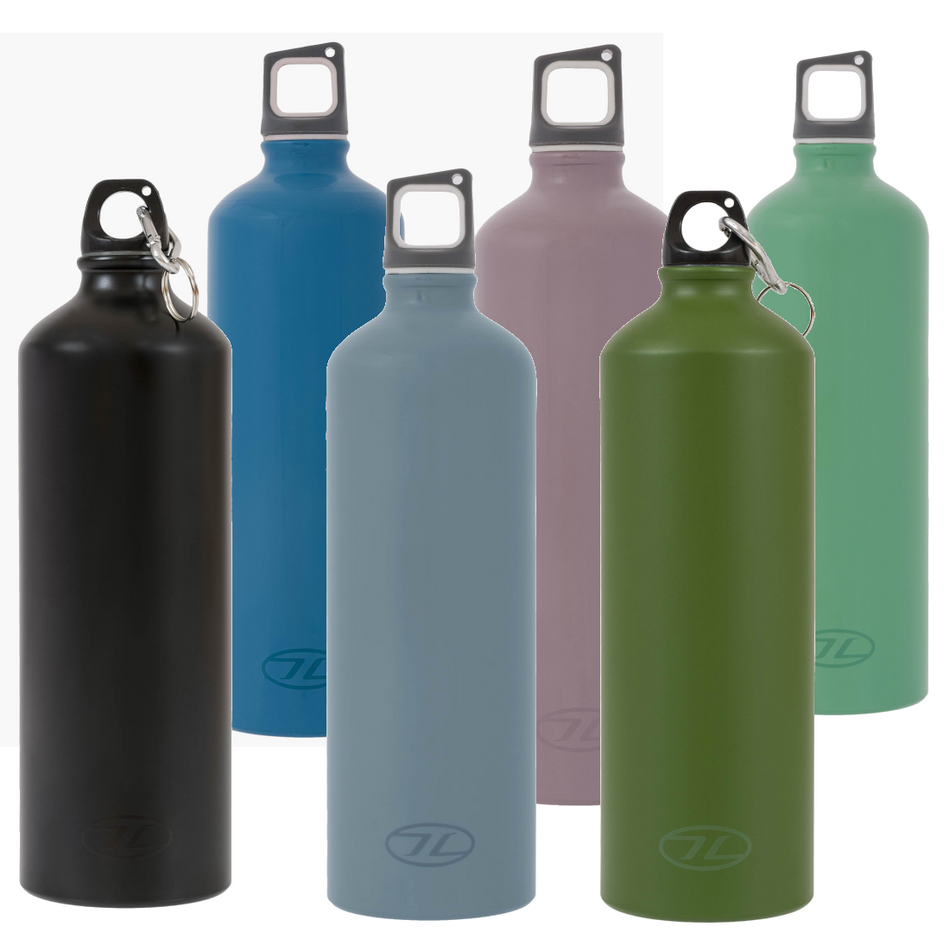 Aluminium 1 Litre Water Bottle Tough Reliable Drinks Holder Leak Proof Lid CP201