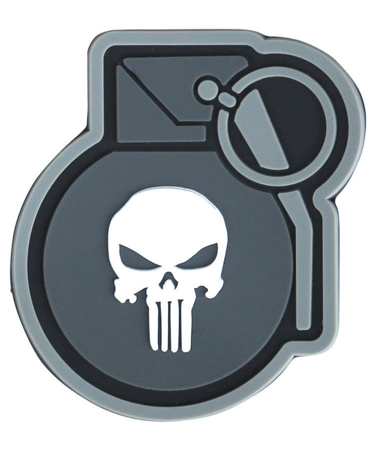 KT PVC Rubber Grenade Punisher Hook and Loop Patch