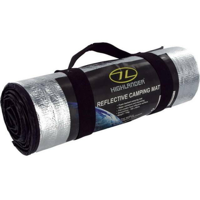 Highlander Reflective Foil Thermal Camping Sleep Mat Foam Backed  